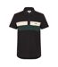 Mens Colour Block Polo Shirt Black Lacoste-2