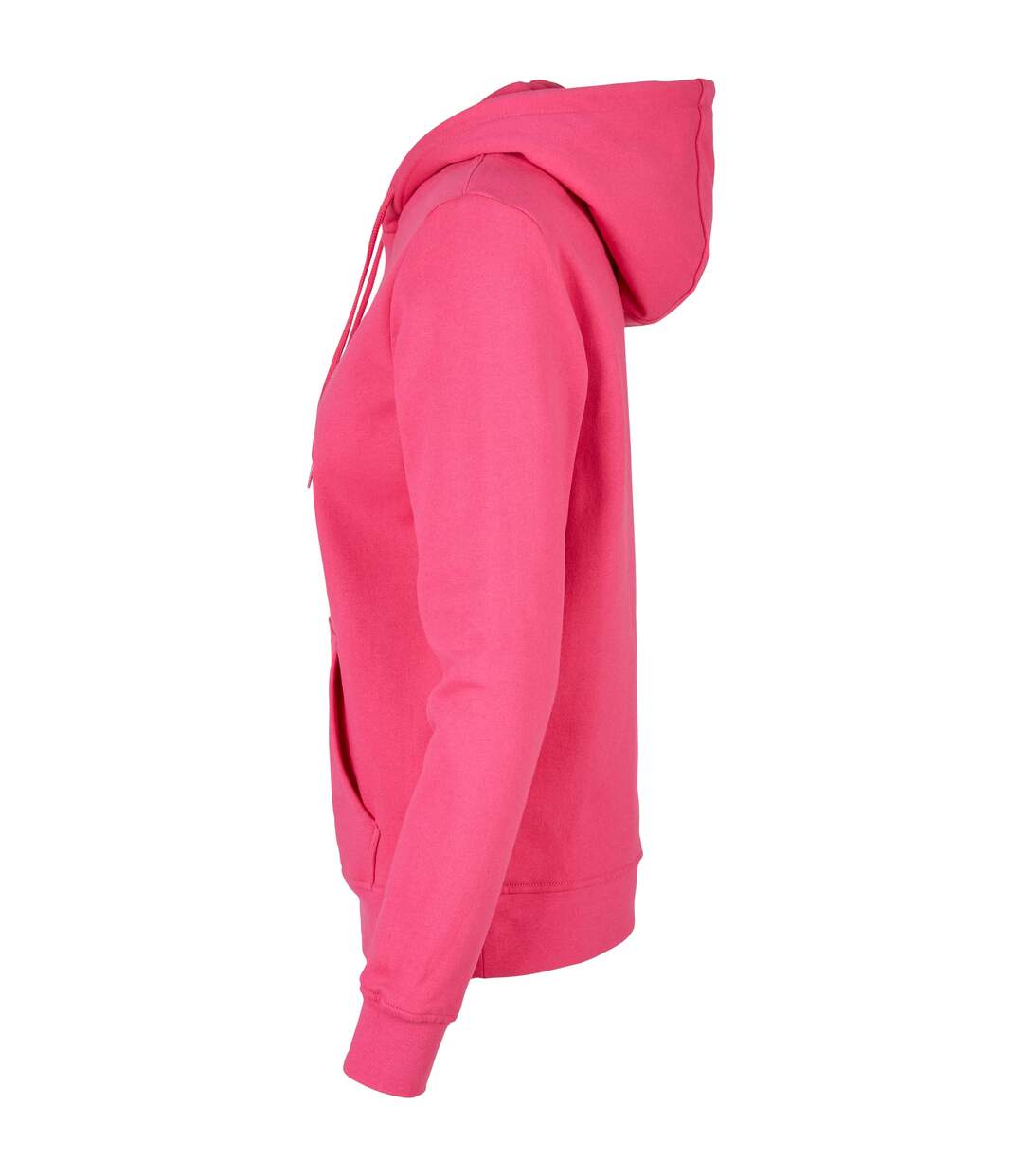Sweat À Capuche Basic Femme Rose Vif Build Your Brand-3