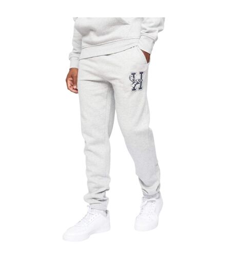 Pantalon de jogging belton homme gris chiné Henleys