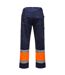 Portwest Mens Contrast Hi-Vis Work Trousers (Orange/Navy) - UTPW943