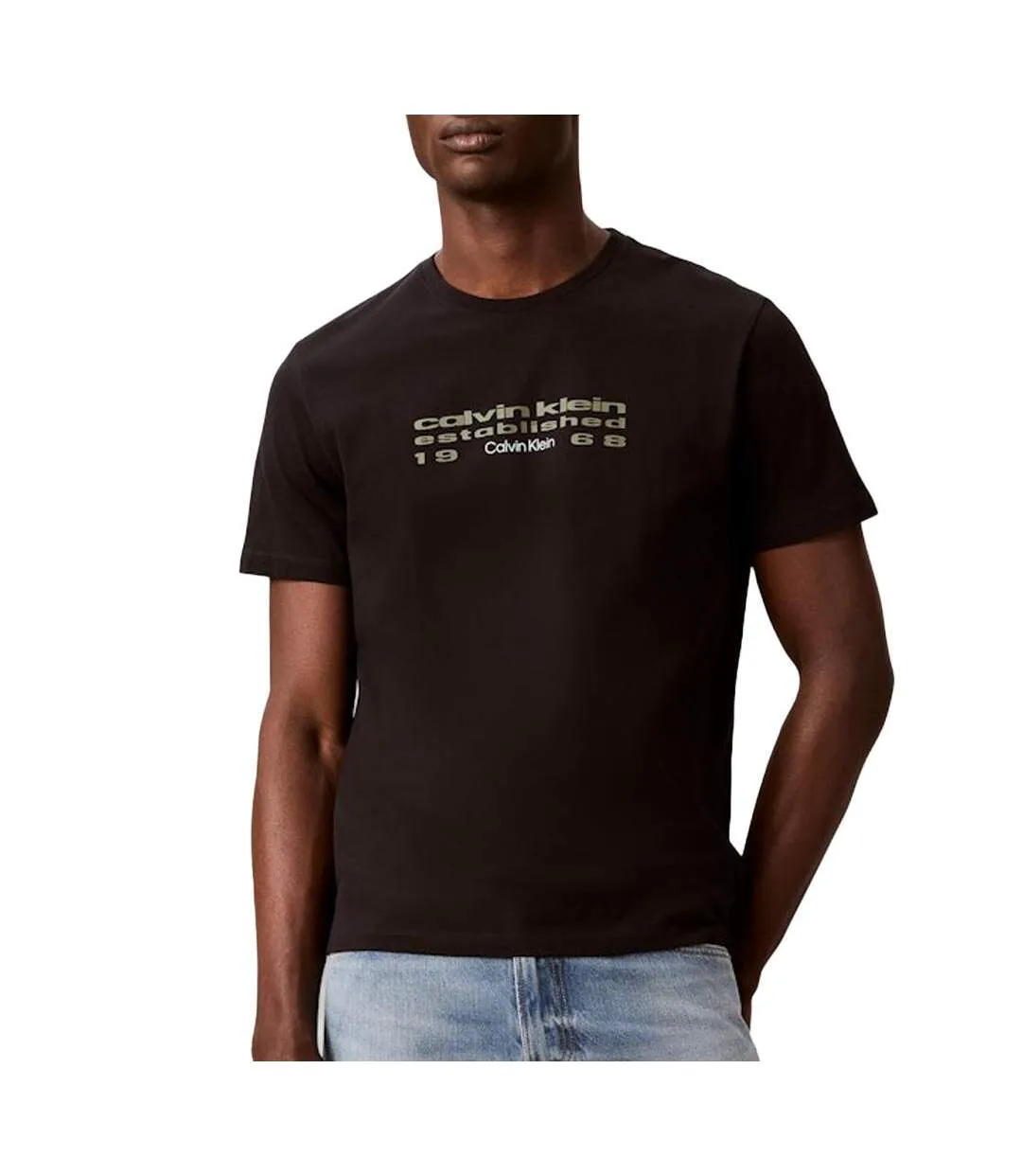 T-Shirt noir homme calvin klein jeans lv04rg800g-1