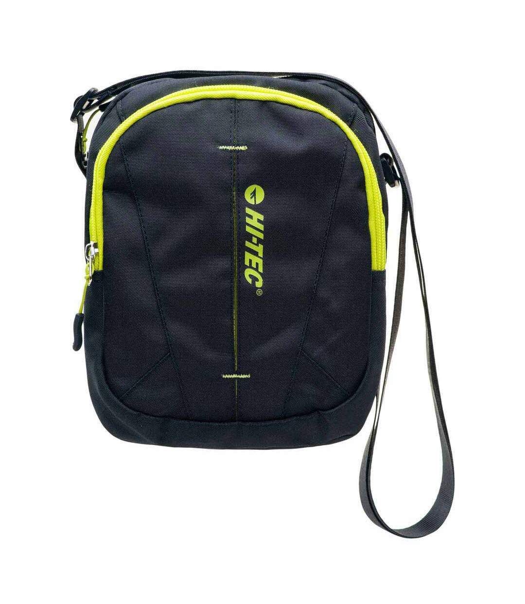 Sac À Bandoulière Saquet Adulte Taille Unique Noir Vert Néon Hi-Tec-1