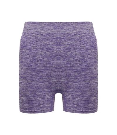 Tombo Womens/Ladies Melange Seamless Shorts (Purple Marl)