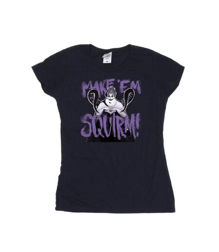 Disney T-shirt en coton violet Villains Ursula Femmes/Dames (Bleu marine) - UTBI44585