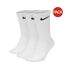 Pack Of 3  Unisex Adult Everyday Dri-fit Crew Socks  White Nike-1