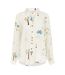 Chemise Manches Longues Motif/style Imprimé Palmier Femme Crème Never Fully Dressed-2