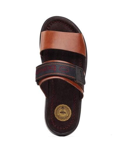 Base London Mens Tangier Strappy Leather Sandals (Tan) - UTFS8945