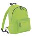 Bagbase Junior Fashion Backpack / Rucksack (14 Liters) (Pack of 2) (Lime/graphite) (One Size) - UTBC4180