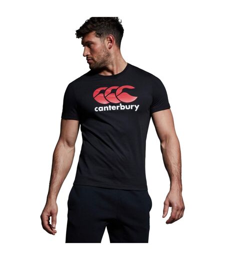 Mens Logo Cotton Blend T-shirt Black Canterbury