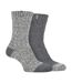 Women's 2-Pack Wool Outdoor Boot Socks | Ribbed Hiking Knit Socks-1