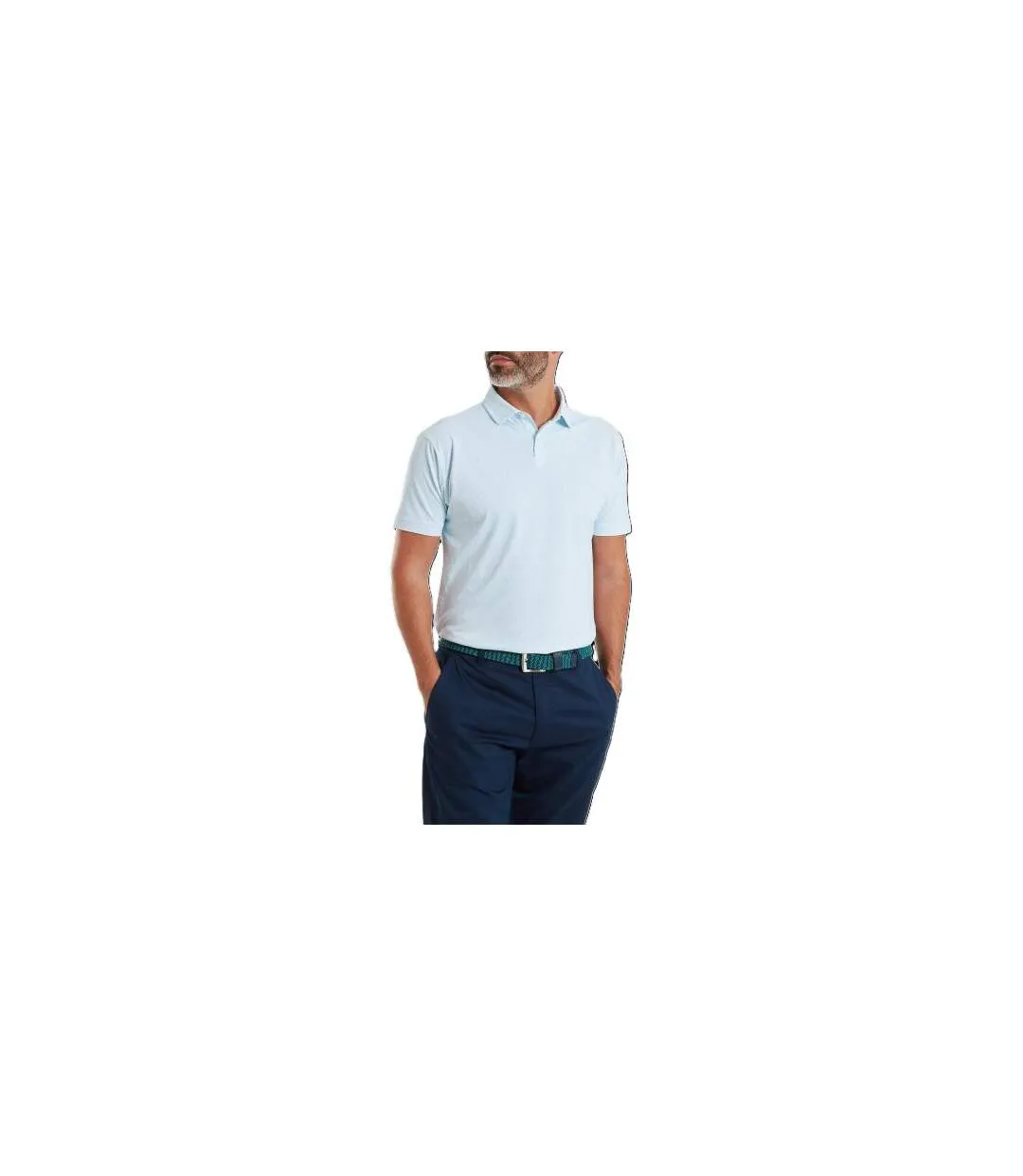 Polo Motif/style Imprimé À Pois Géométrique Homme Blanc FootJoy-1