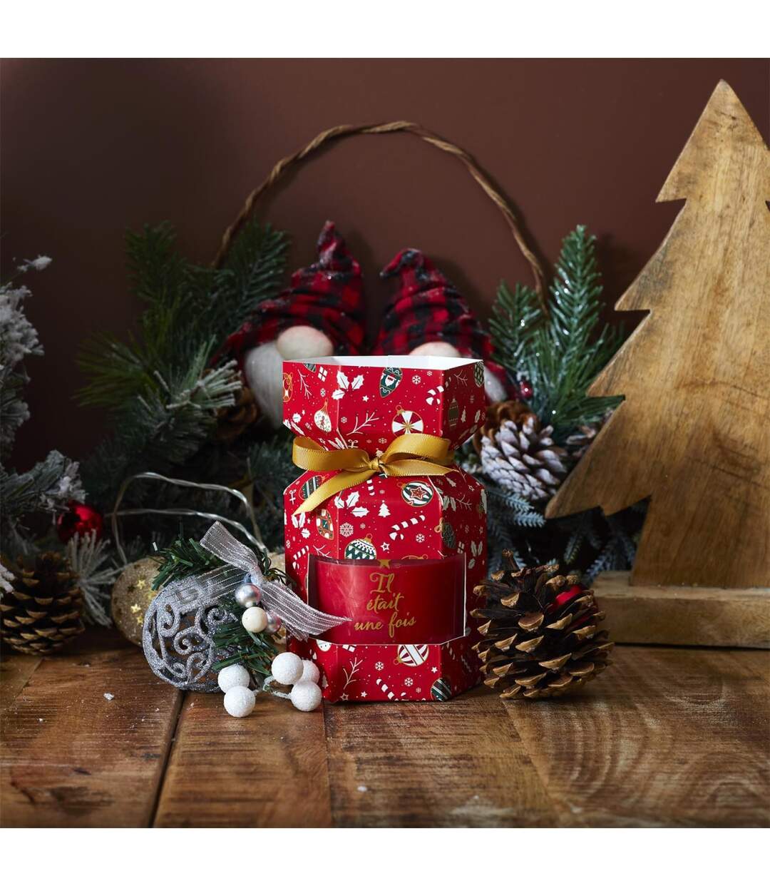 Bougie Parfumée Cracker Noël 180g Cannelle-3
