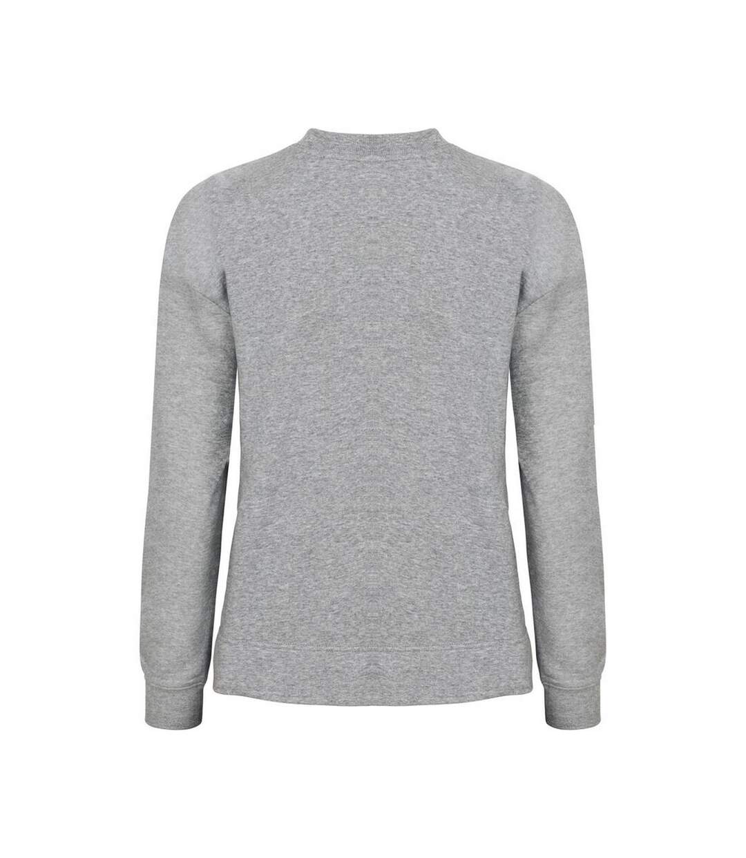 Womens/ladies miami pro round neck sweatshirt grey melange Clique-2