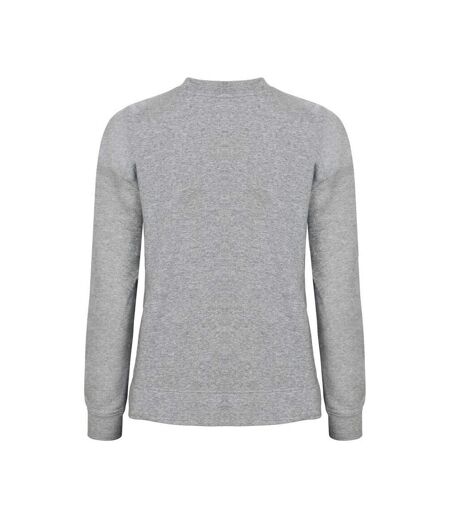 Womens/ladies miami pro round neck sweatshirt grey melange Clique