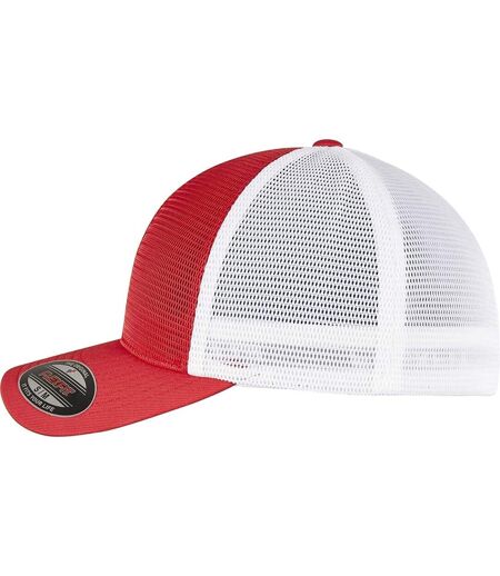 Casquette omnimesh adulte rouge / blanc Flexfit