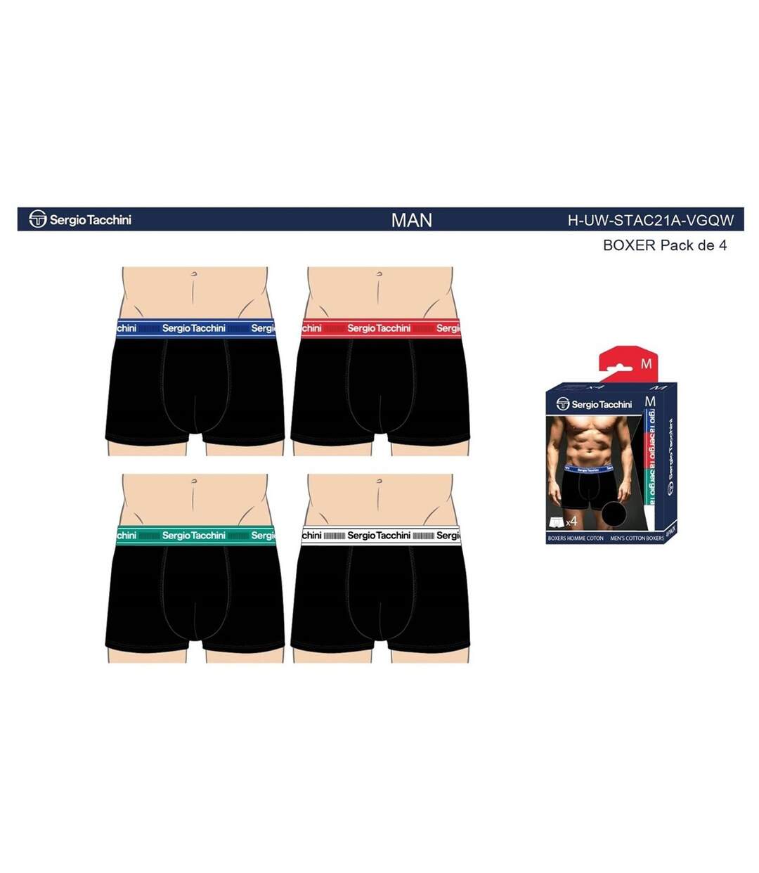 Boxer SERGIO TACCHINI Pack de 4 Boxers 3030-3