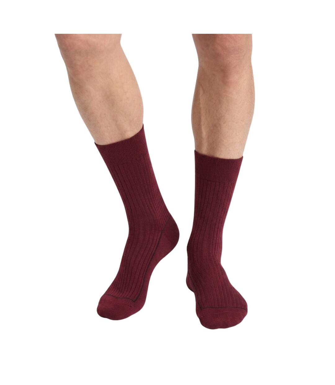 Chaussettes mi-hautes côtelées Mode-1