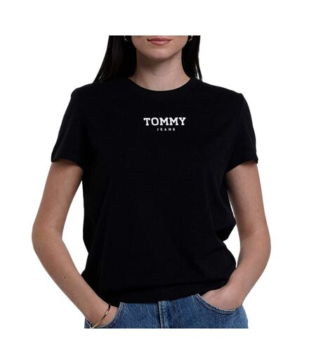 T-Shirt noir femme tommy hilfiger dw0dw21842