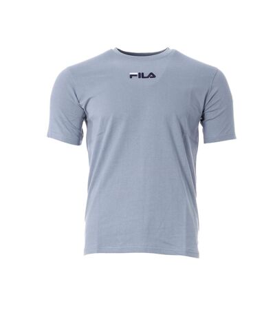 T-shirt bleu clair homme fila embroidere - l