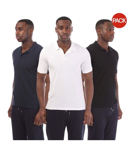 Polos Basic Homme Blanc Noir Bleu Marine Jack And Jones