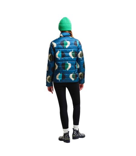 Doudoune Matelassée Orla Kiely Femme Bleu Sarcelle Feuilles D´orme Regatta