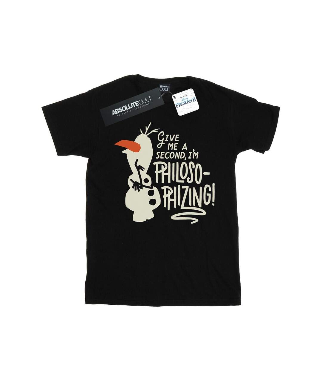 Disney - T-shirt FROZEN OLAF PHILOSOPHIZING - Femme (Noir) - UTBI24449-1