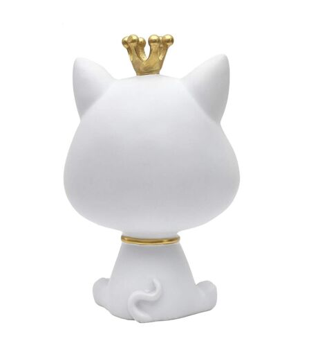 Vide-Poche Statue Chat 25cm Blanc