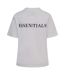 Womens/ladies Essentials Logo Boyfriend T-shirt Off White Blank Essentials-2