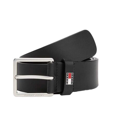 Ceinture noire homme tommy hilfiger flag leather 4.0 - t 100
