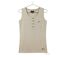MAYFLOWER LOTUS3 — Débardeur beige femme coton flammé : l'élégance naturelle au quotidien-2
