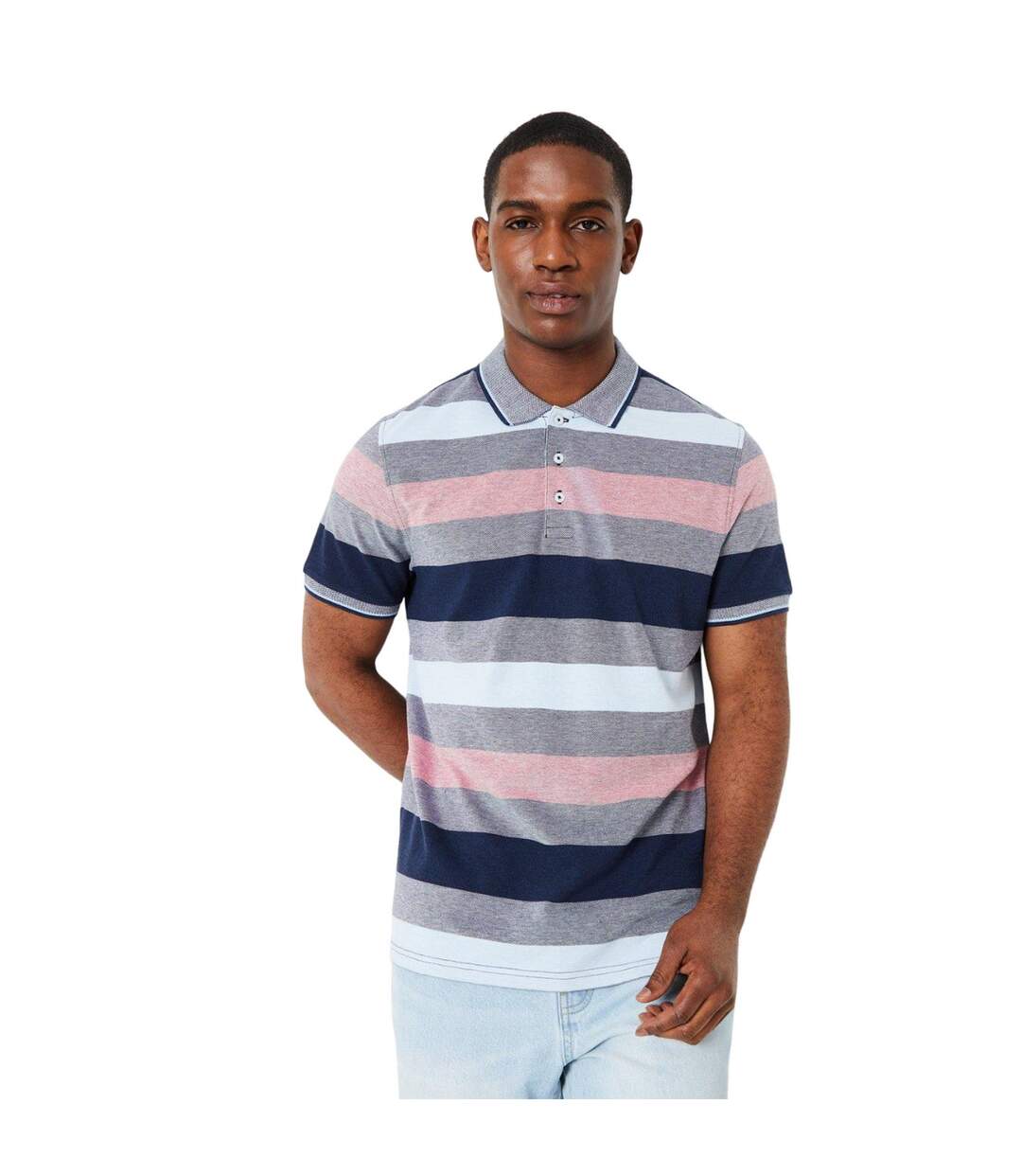 Polo barbados homme rose Maine