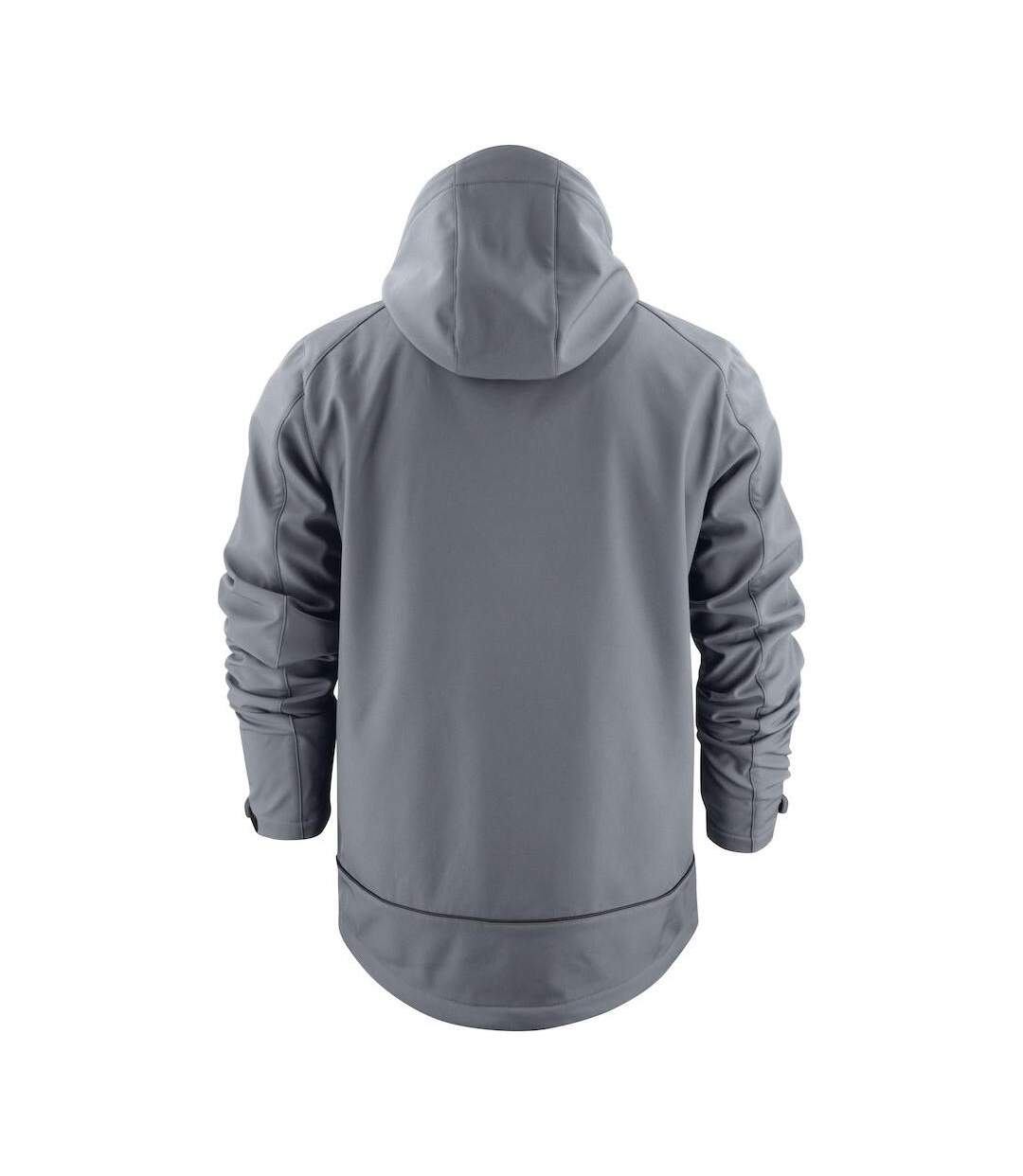 Mens Karting Soft Shell Jacket Steel Grey Printer-2