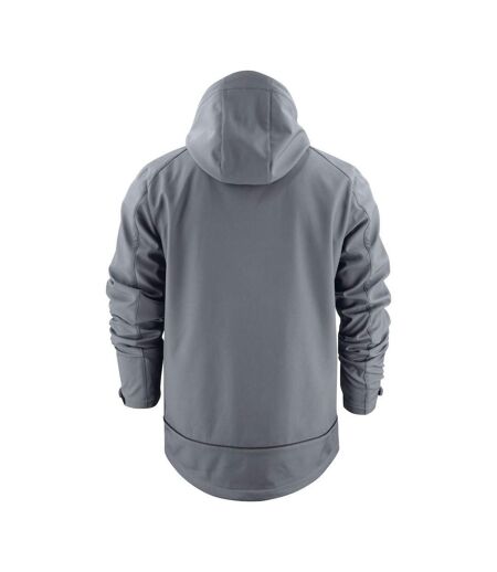 Mens Karting Soft Shell Jacket Steel Grey Printer