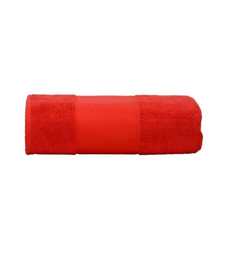A&R Towels Print-Me Bath Towel (Fire Red) (One Size) - UTRW6037