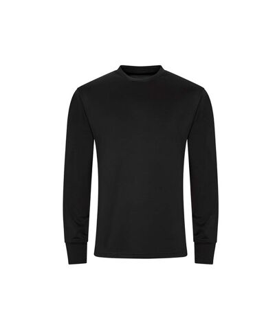 AWDis Cool Mens Long-Sleeved Active T-Shirt (Jet Black)