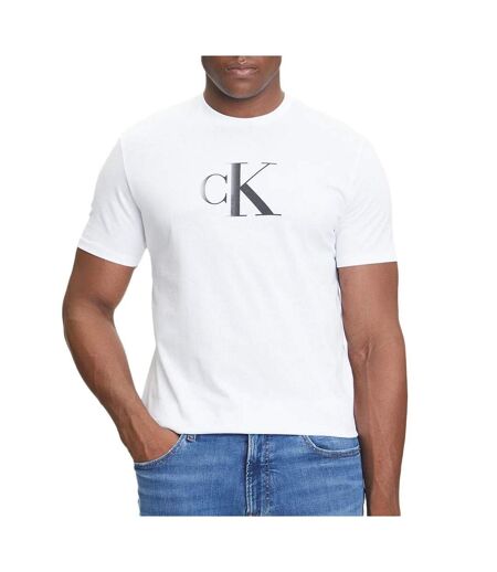 T-Shirt blanc homme calvin klein jeans center lv04rc857g - l