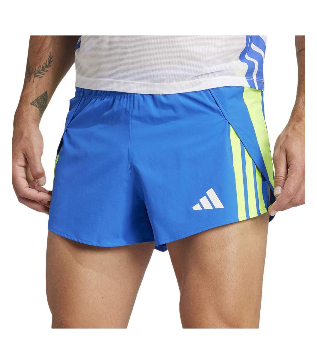 Short bleu/vert homme adidas adizero-1