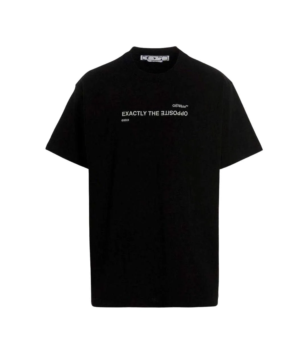 Mens Exactly The Opposite T-shirt Black Off White-2
