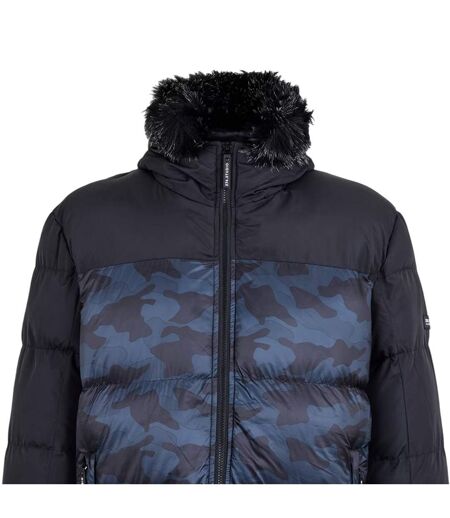 Mens Camouflage Puffer Jacket Black 274 Studio