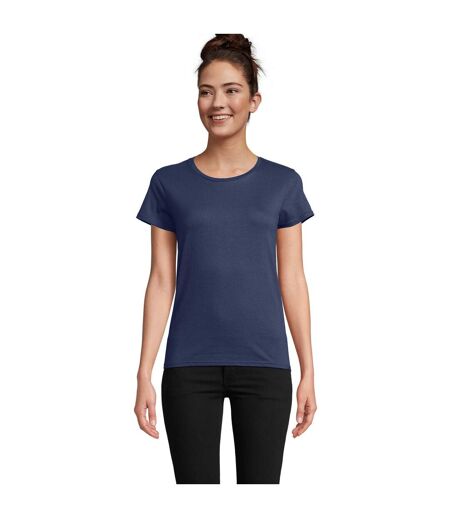 T-shirt Pioneer Femme Bleu Denim SOLS