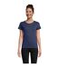 T-shirt Pioneer Femme Bleu Denim SOLS-1