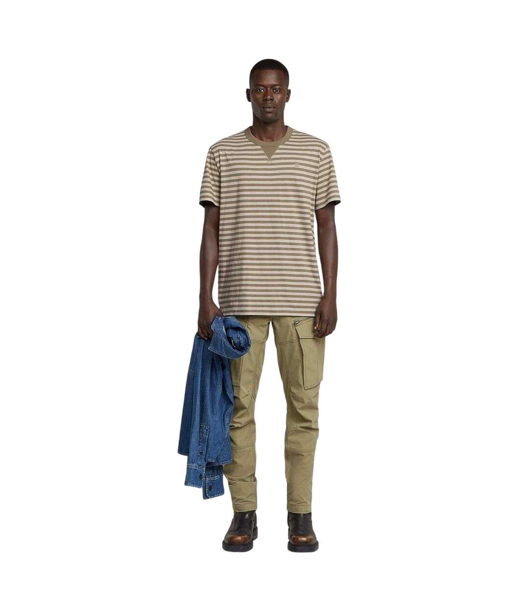T-shirt Motif/style À Rayures Homme Vert G-Star-4