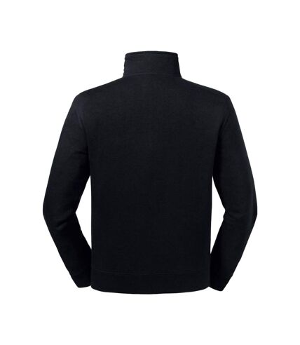 Russell Mens Authentic Quarter Zip Sweatshirt (Black)
