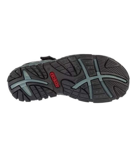 Sandales Style Détail Contrasté Femme Noir Rieker