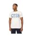 T-shirt Solari Homme Blanc Cassé Crosshatch-2