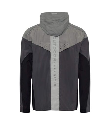 Mens Repel 2.0 Colour Block Waterproof Track Jacket Charcoal Grey OEX