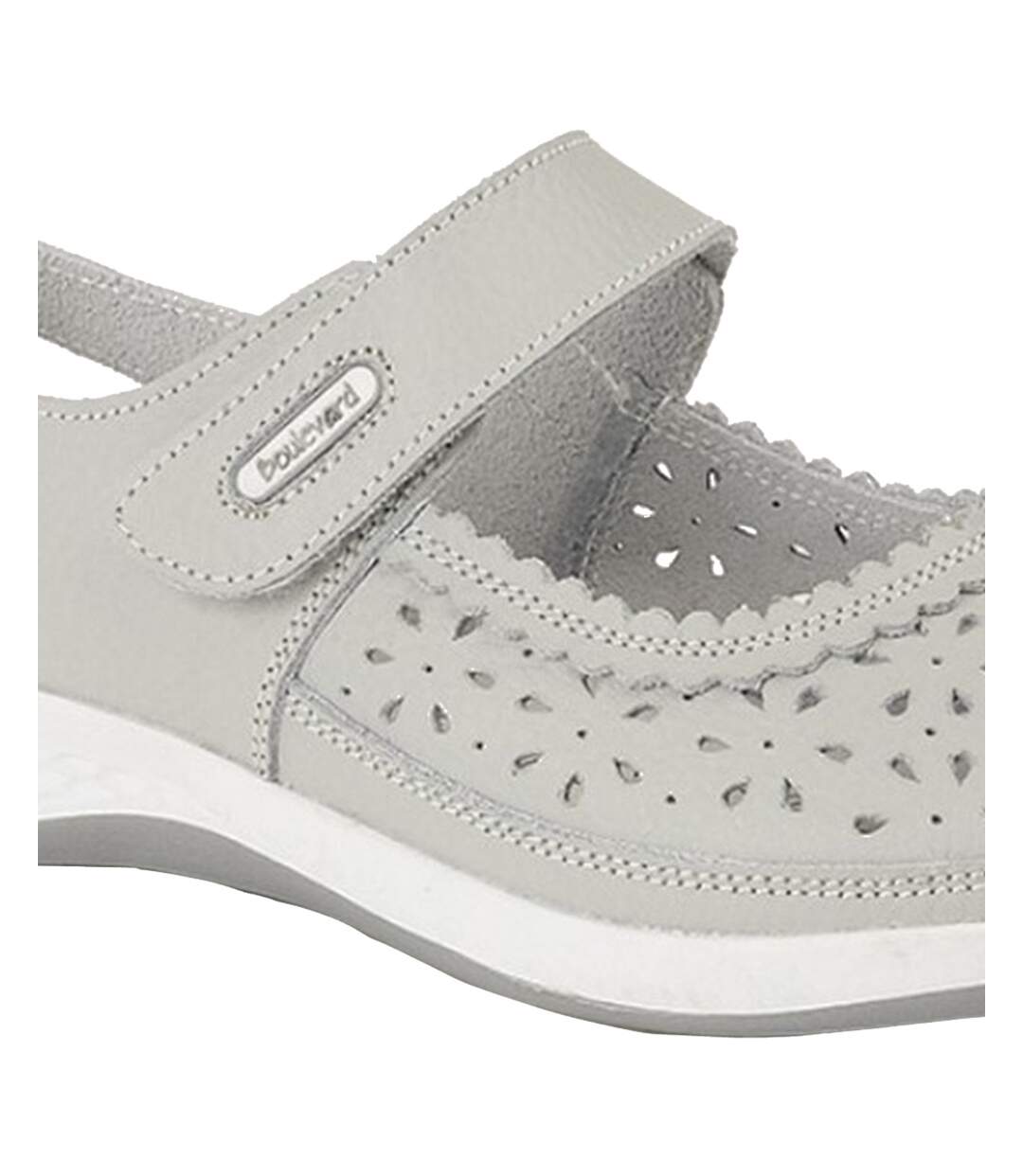 Chaussures ouvertes femme gris clair Boulevard