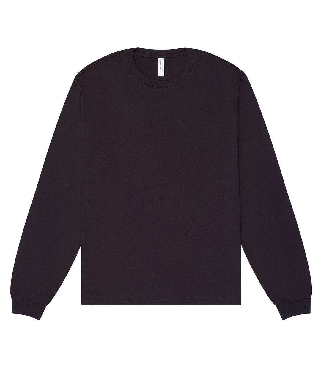 Unisex Adult Heavyweight Boxy Long-sleeved T-shirt Dark Grey Bella + Canvas-1