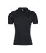 Unisex adult cool smooth polo shirt jet black AWDis Cool