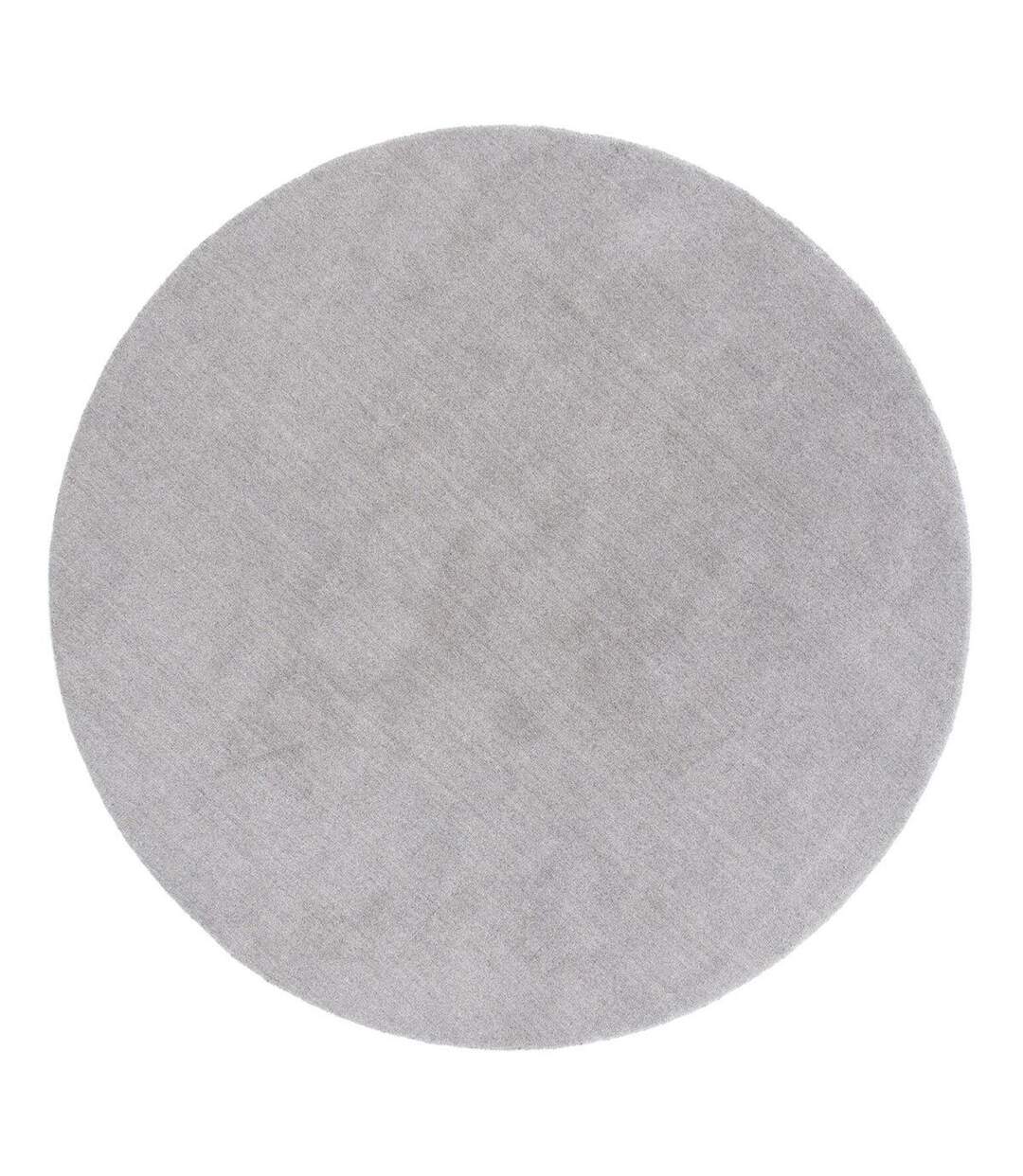 Tapis Déco Rond en Laine Ulla 200cm Gris Clair-1